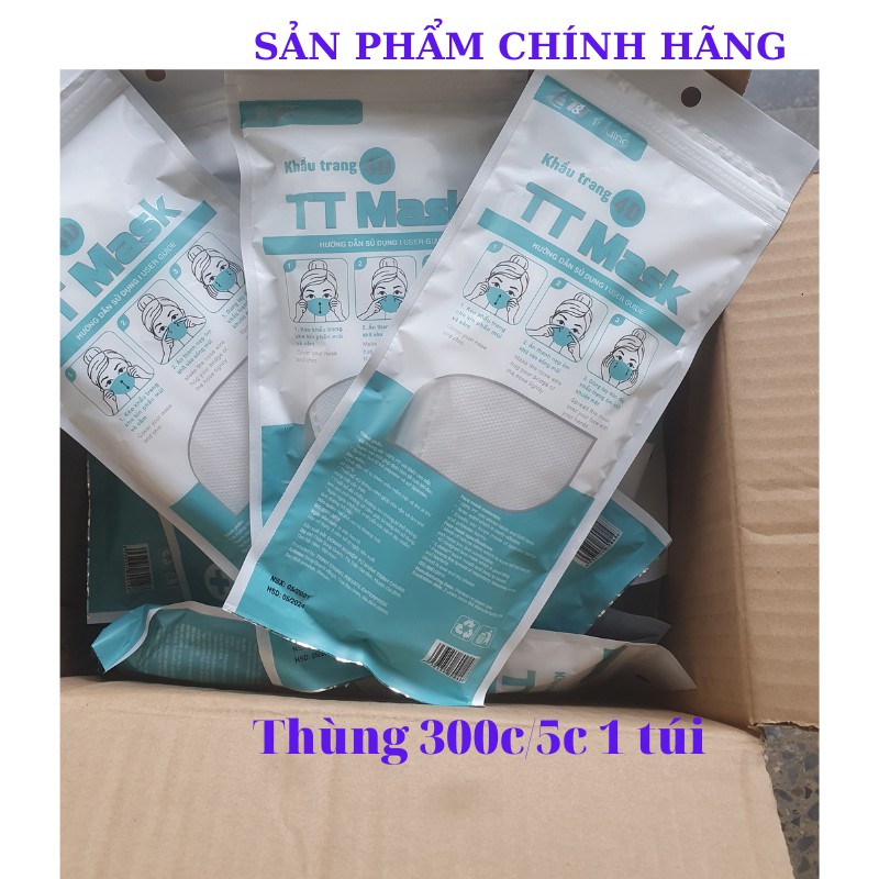 Thùng Khẩu Trang 4D MASK KF94 Công Nghệ Dập Hàn Quốc ( 300 Chiếc ) - Hàng Chính Hãng Công Ty( T&amp;T)