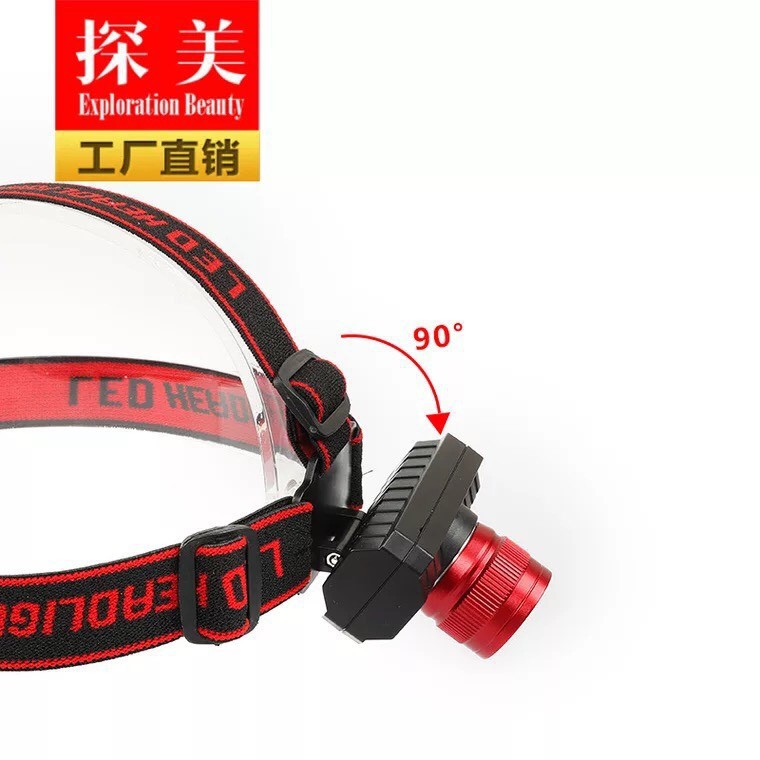 Đèn pin mini T102 pin sạc zoom xa