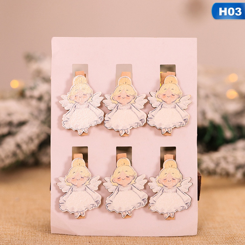 Kẹp Gỗ Treo Ảnh Mini Hình Ông Già Noel