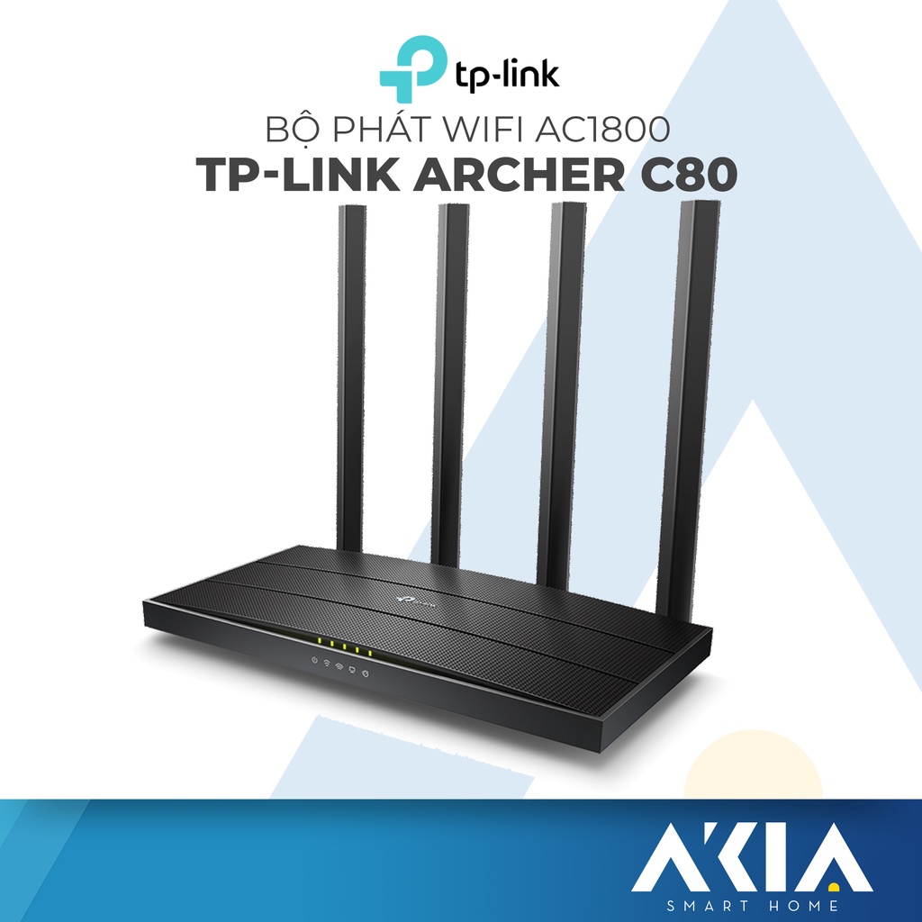 Bộ phát wifi TP Link Archer C80 tốc độ cao AC1900mbps, router wifi băng tần kép, 4 cổng gigabit, bảo hành 2 năm