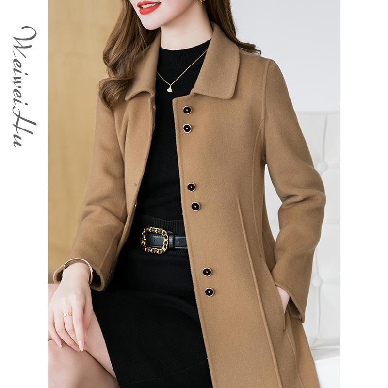 Áo Khoác Len Hai Mặt Dáng Dài Vừa Phải 20 Phong Cách Dài Vừa Phải Dành Cho Nữ 2021