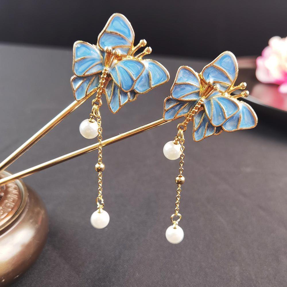 MXGOODS Trâm Cài Tóc Bằng Kim Loại Phong Cách Trung Hoa Cổ Điển Cho Cô Dâu