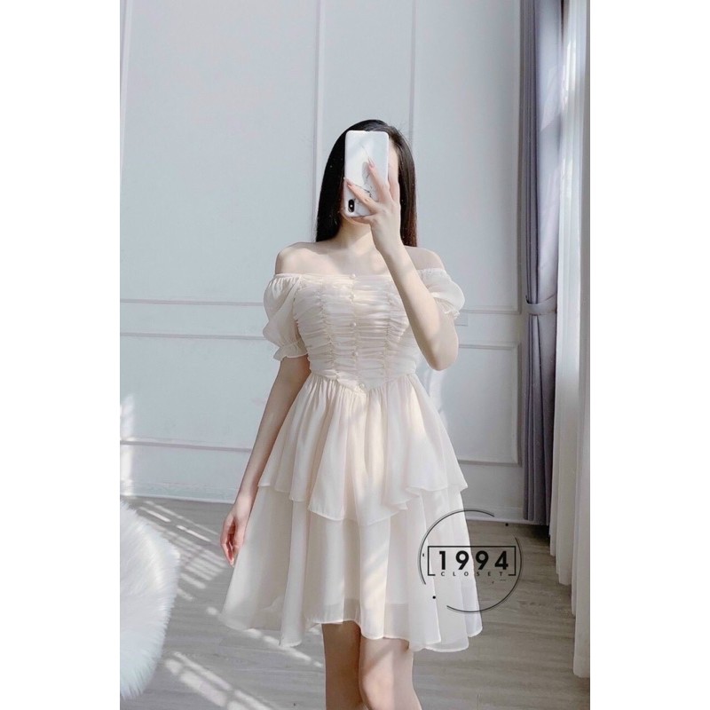 Váy nhúm ngực đính ngọc