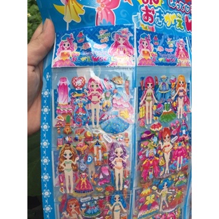 Vỉ dán công chúa - sticker dán nổi - 3k