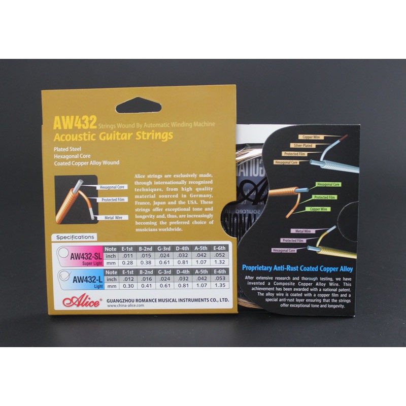 Dây guitar Aucostic Alice AW 432