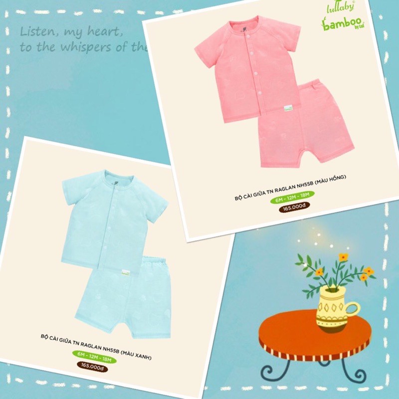 Lulaby - Bộ cài thẳng cộc TN raglan NH55B