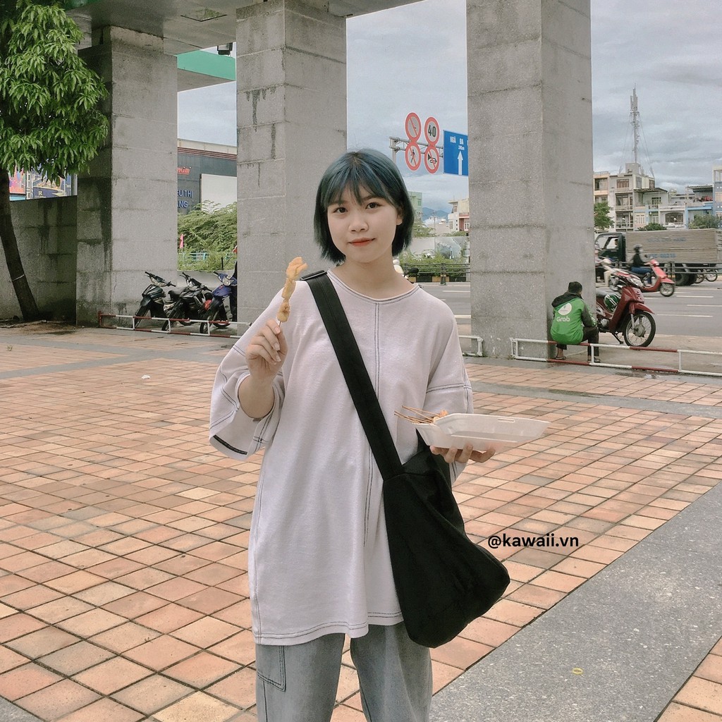 [Có sẵn] DAILY CROSSBAG - TÚI ĐEO CHÉO VẢI DÙ trượt nước 2 lớp Kawaii.vn  (Ảnh thật shop tự chụp.)