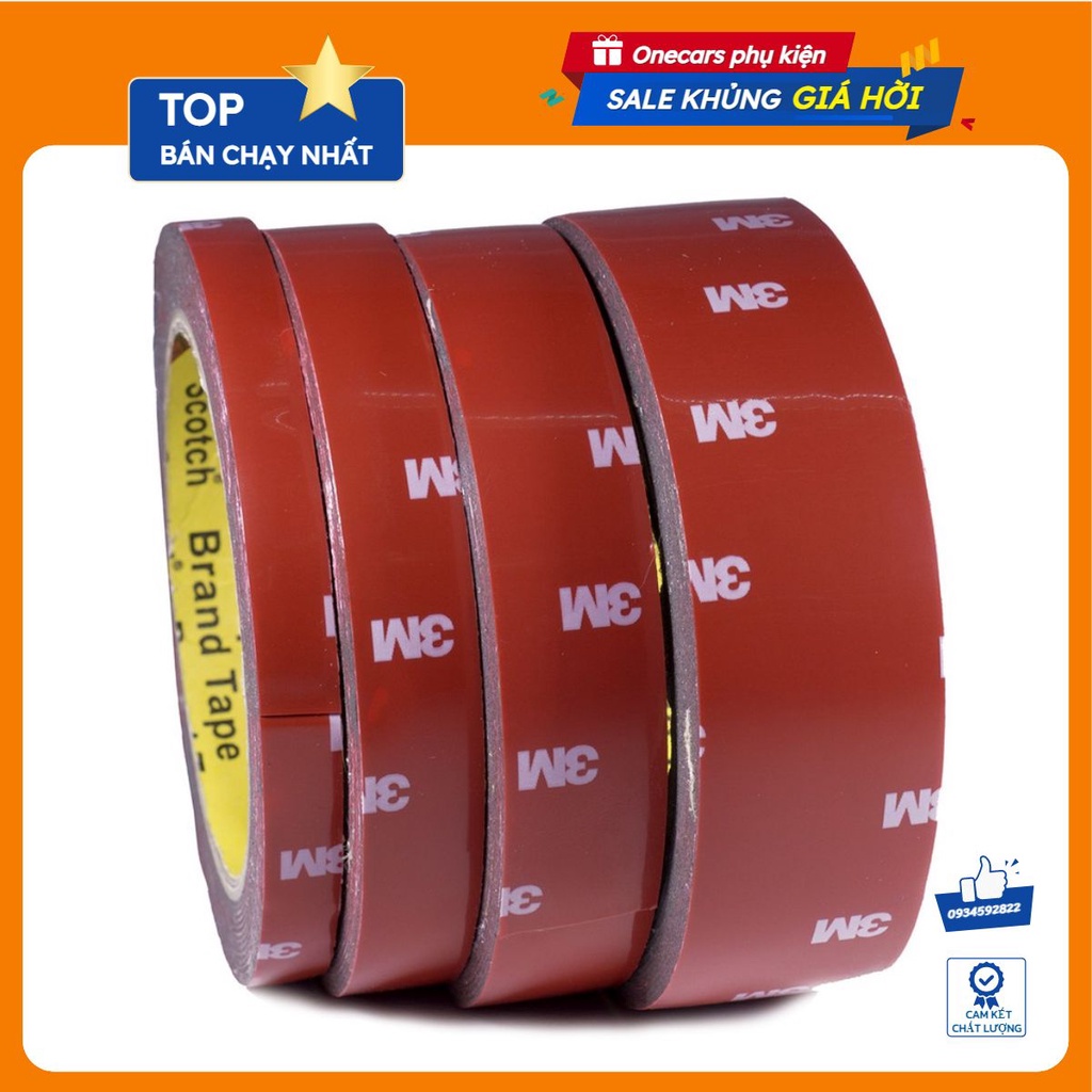 Keo Dán Cường Lực 2 Mặt 3M Đủ Size - Cuộn Dài 3 mét