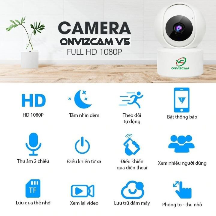 Camera Giám sát không dây / Full HD 1080P - 2MPX Dùng Phần Mềm CareCam  - HÀNG CHÍNH HÃNG BẢO HÀNH 12 THÁNG