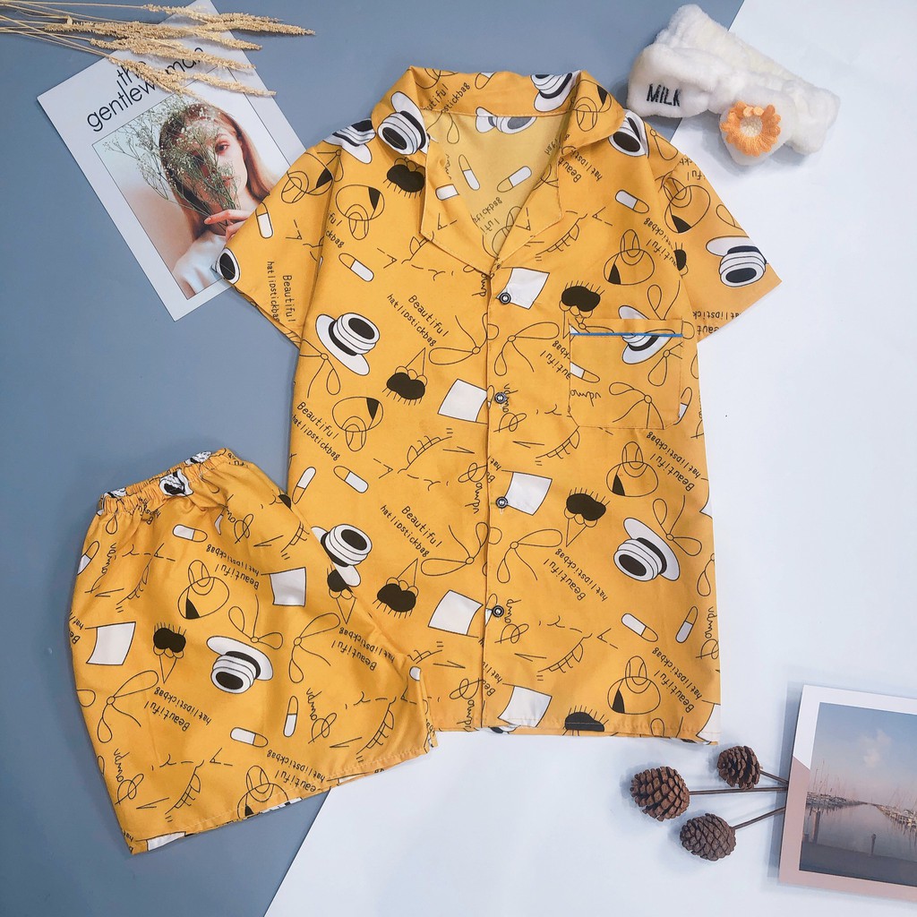 Đồ bộ pijama cộc đùi kate Thái | BigBuy360 - bigbuy360.vn
