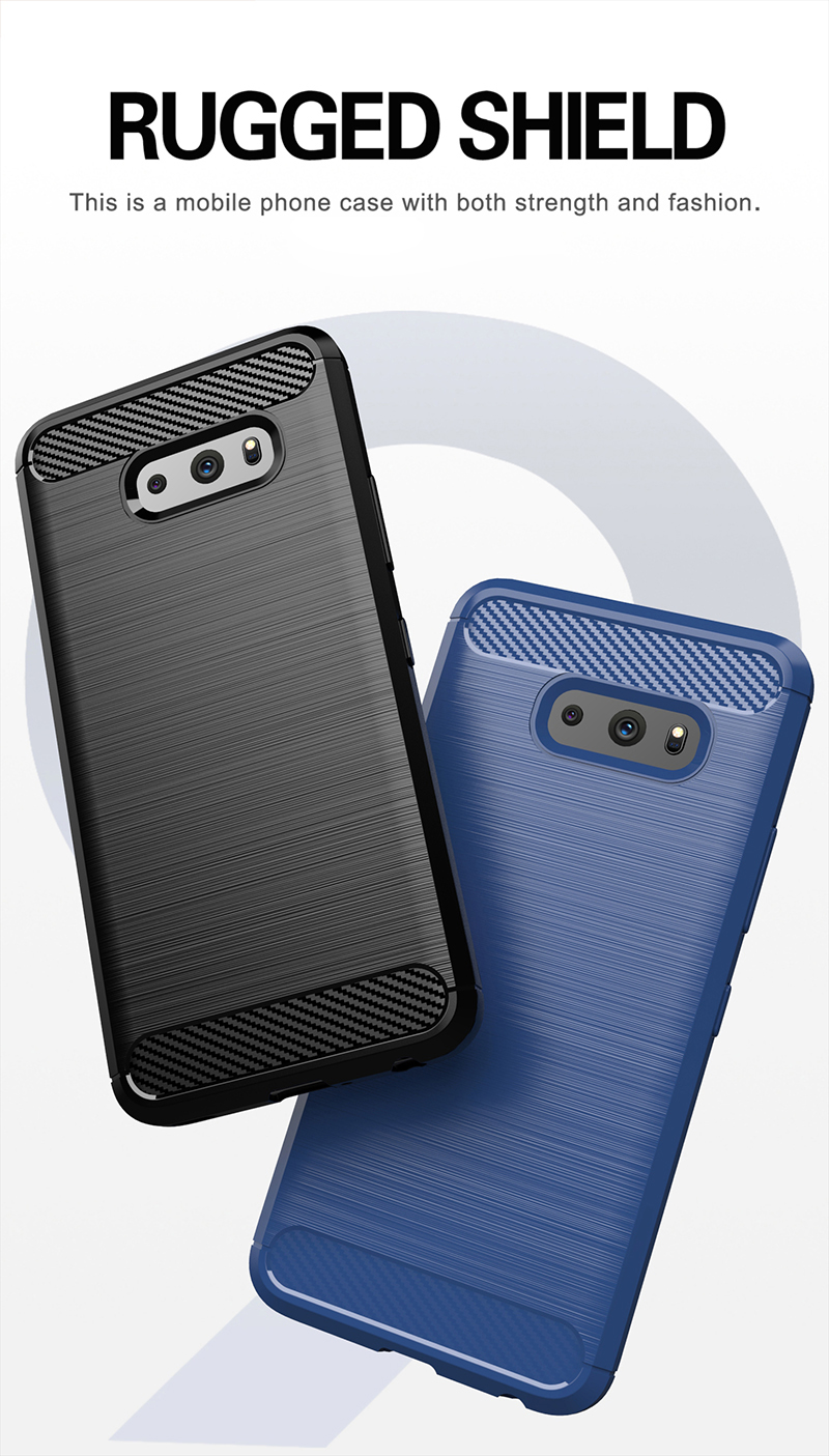 Ốp điện thoại sợi Carbon mềm chống sốc cho LG G8X G8 G7 ThinQ G6 V50S V60 V50 V40 V35 V30 Q6 Q7