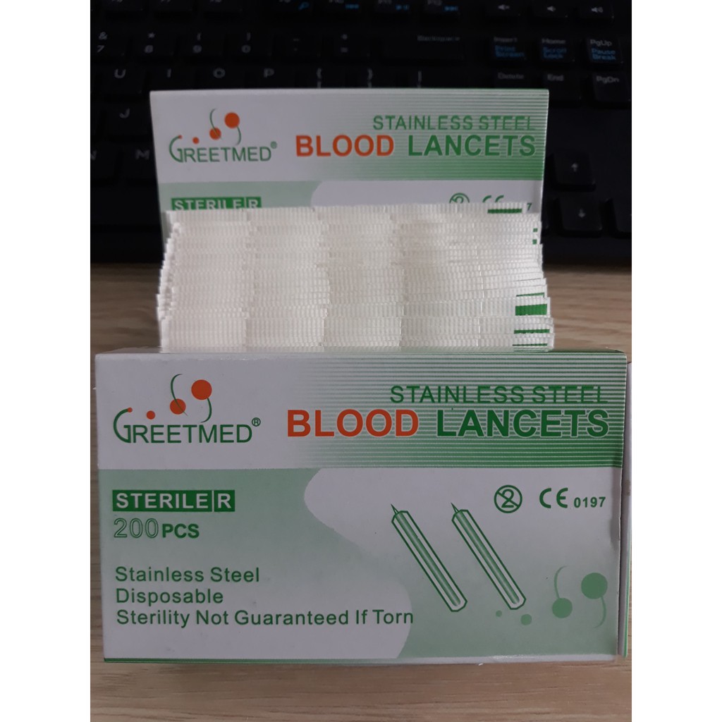 Kim lấy mụn - Kim chích máu Blood Lancet. Hộp 200 cây