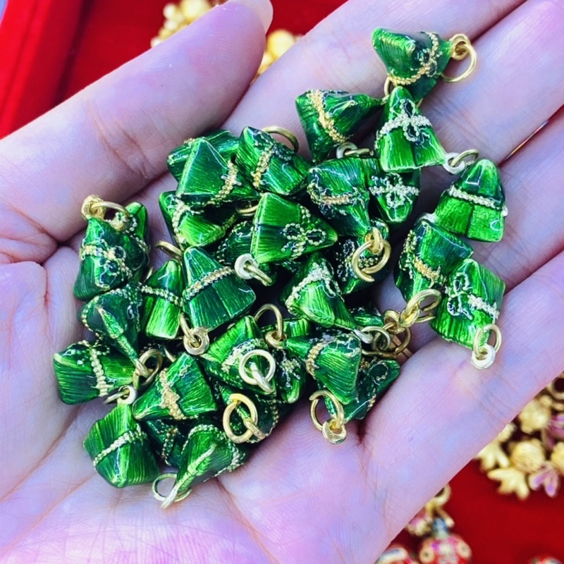 Charm Bánh Ú No Ấm xanh mạng Mộc làm vòng DIY
