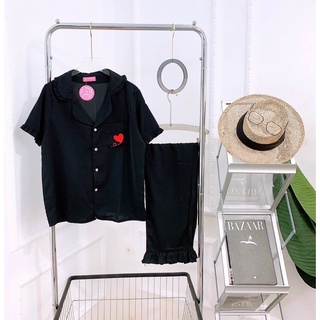 Bộ Lụa Viền Bèo Siêu Xinh( ảnh thật shop chụp)