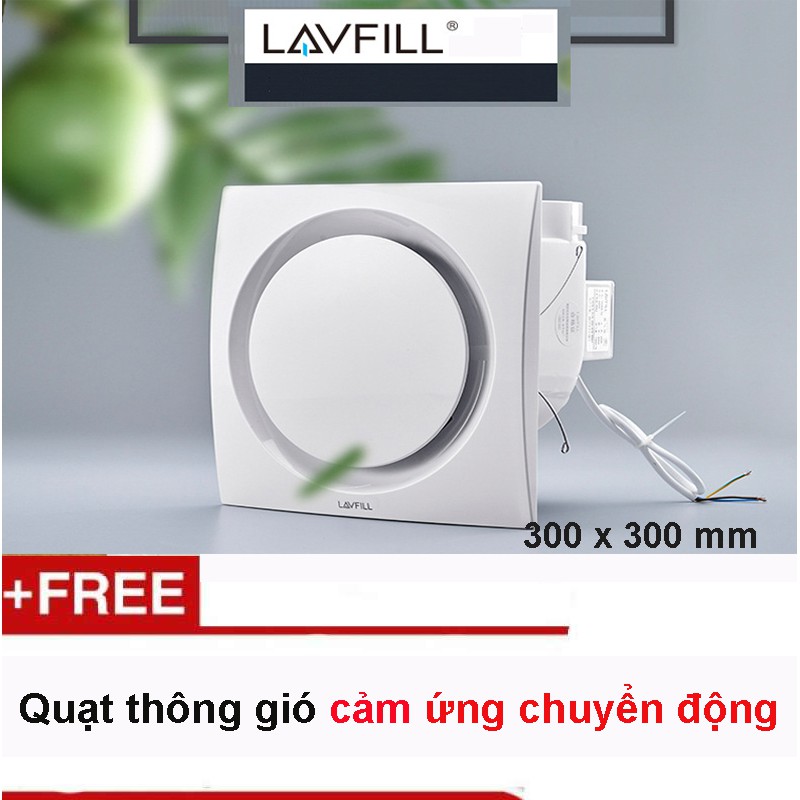 Quạt thông gió âm trần mặt phẳng có sử dụng cảm ứng chuyển động LAVFILL LFCV 12DS, 16DS