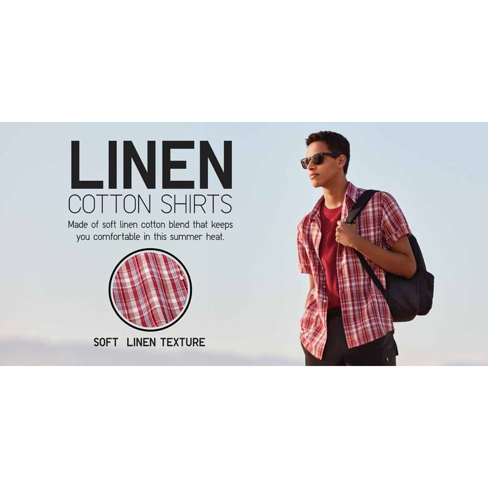 Sơ mi đũi UNIQLO ngắn tay | BigBuy360 - bigbuy360.vn
