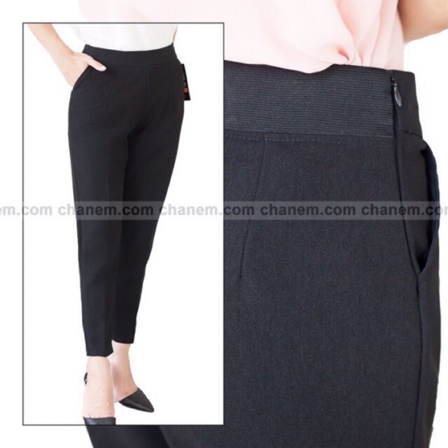 Quần Baggy Lưng Thun Khoá Sườn, Quần Tây Công Sở Dáng Baggy