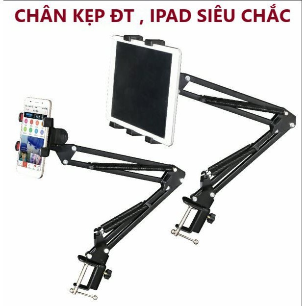 Kẹp Ipad /Smart phone Stands Đầu Giường, Bàn Học Tiện Dụng Đa Năng