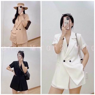 [Sẵn hàng] Set Vest Tay Cộc Kèm Quần Sooc
