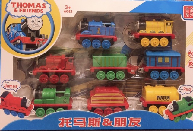 Nhiều Set Mô Hình Toa Xe Lửa Thomas 1:64 Loại Hít Loại Móc