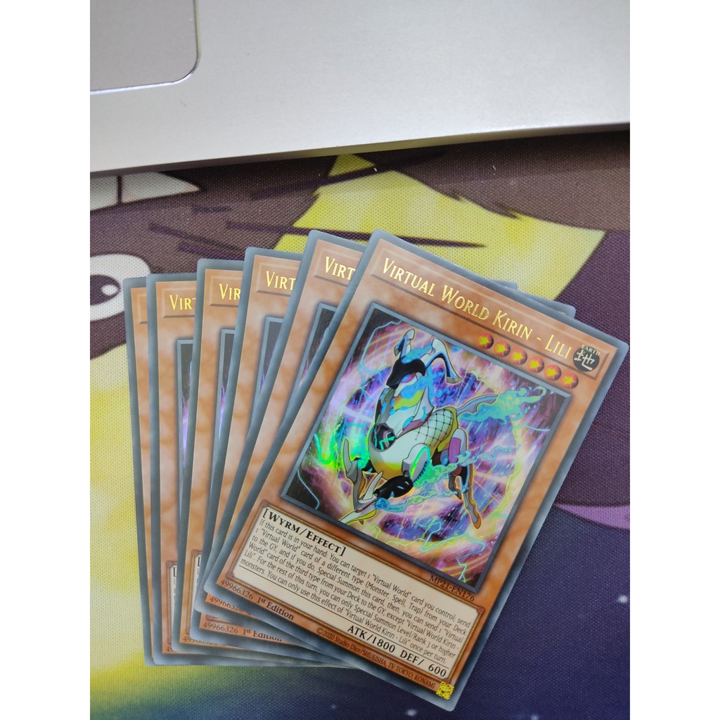 [Yugioh Funny Shop] 1 lá Thẻ bài Virtual World Kirin - Lili - MP21-EN176 - Ultra Rare 1st Edition