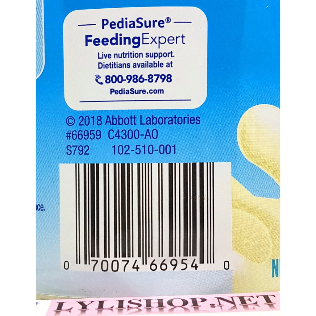 Sữa bột Pediasure Grow &amp; Gain hương Vanilla hộp 400g cho bé từ 2 tuổi của Mỹ