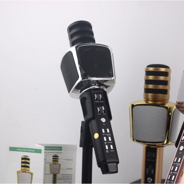 Micro karaoke bluetooth SD-17,mic cầm tay không dây,âm thanh hay,thiết kế sang trọng,bảo hành 1 tháng 1 đổi 1