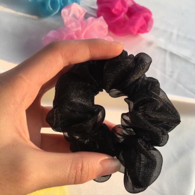 Sỉ 5 chiếc cột tóc vải scunchies voan tơ Hàng loại đẹp sẵn - dây buộc tóc