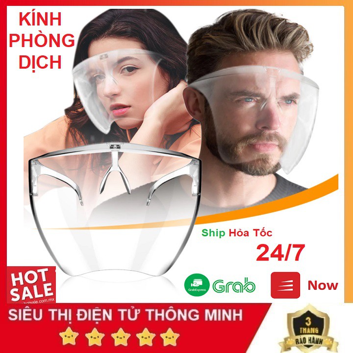 Kính Chắn Phòng Dịch Acrylic Trong Suốt, FACE SHIELD - Kính Không Số Phòng Dịch Che Toàn Bộ Khuôn Mặt  Model 2021