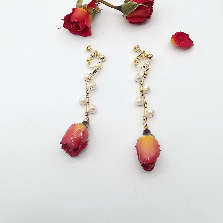 【Fugui Brand】 Thanh dao Jewelary Vòng hoa mới tươi đẹp hoa hồng thực sự là hoa Viên ngọc bất tử