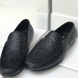 GIÀY LƯỜI DA BÒ CAO CẤP 2 MÀU ĐEN/NÂU.