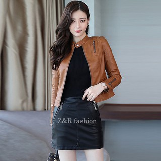 Áo khoác da nữ thái lót dù cao cấp - ms308