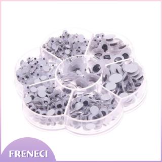 Bộ 710 Mắt Giả Tự Dính Nhiều Kích Cỡ 4 / 5 / 6 / 7 / 8 / 10 / 12mm Làm Đồ Thủ Công Nghệ Thuật