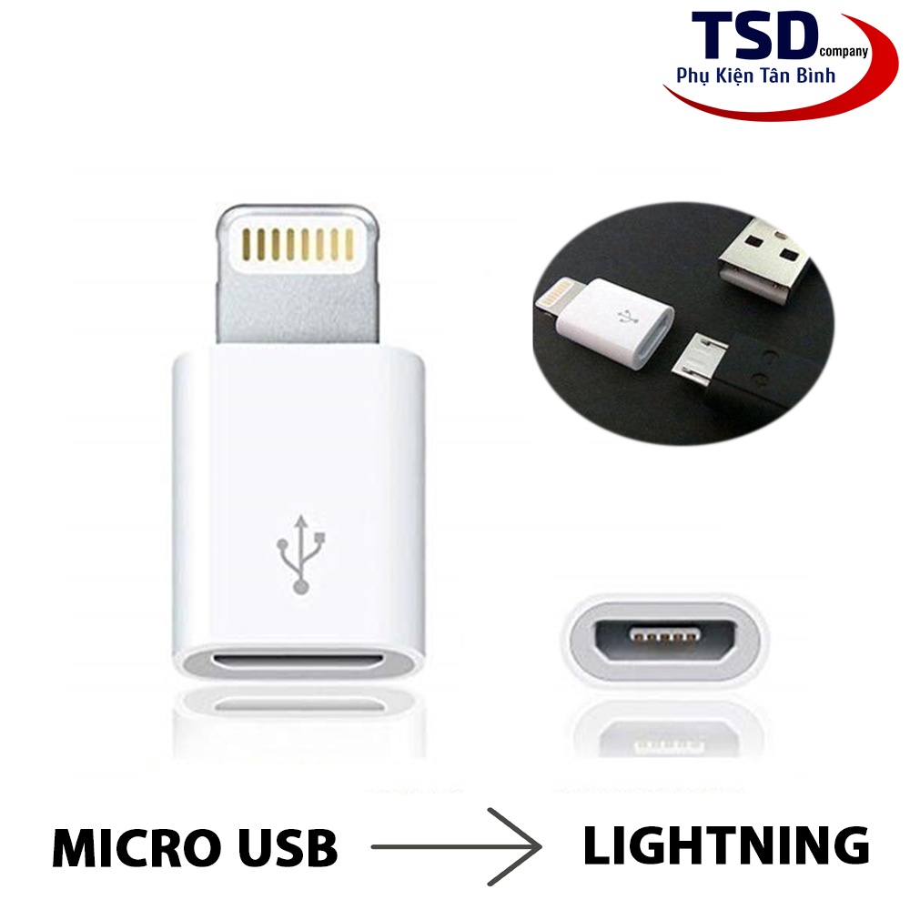 Đầu Nối Sạc Micro Usb Sang iPhone , iPad