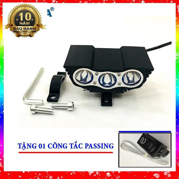 Đèn pha led trợ sáng MẮT CÚ X3 30W 3600Lumen + TẶNG CÔNG TẮC PASSING ĐÁ ĐÈN