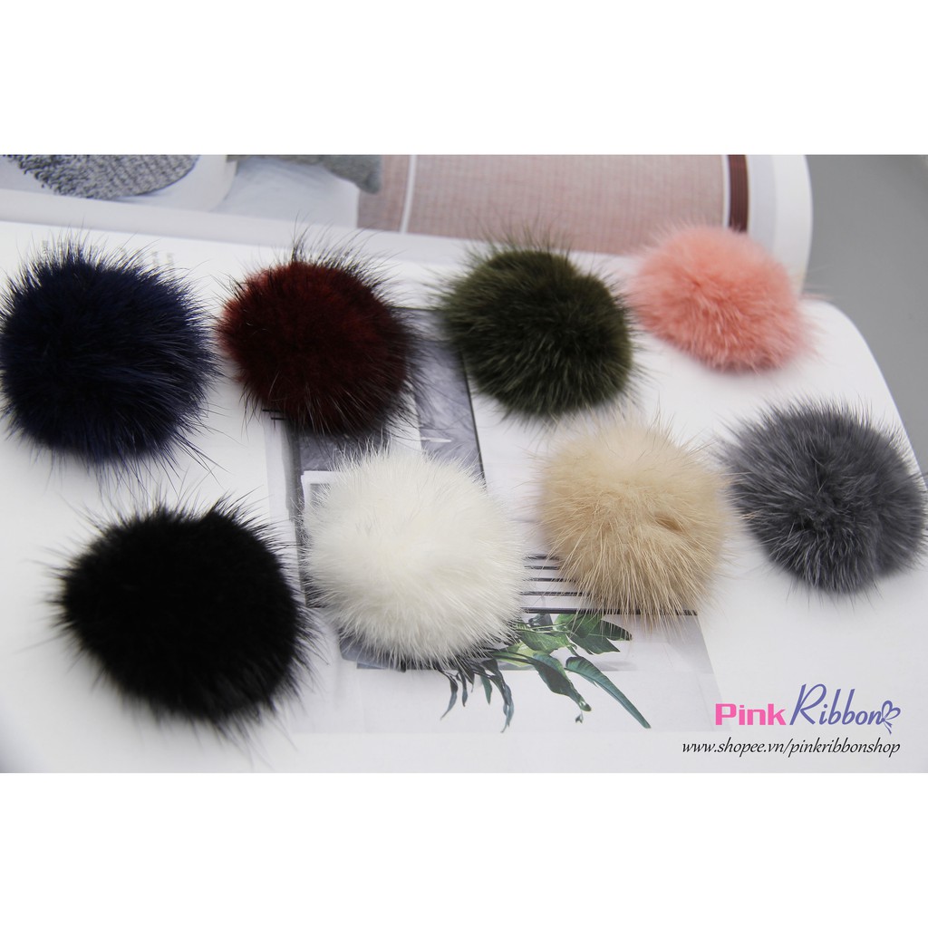 Lông thỏ bán cầu cỡ lớn 5cm
