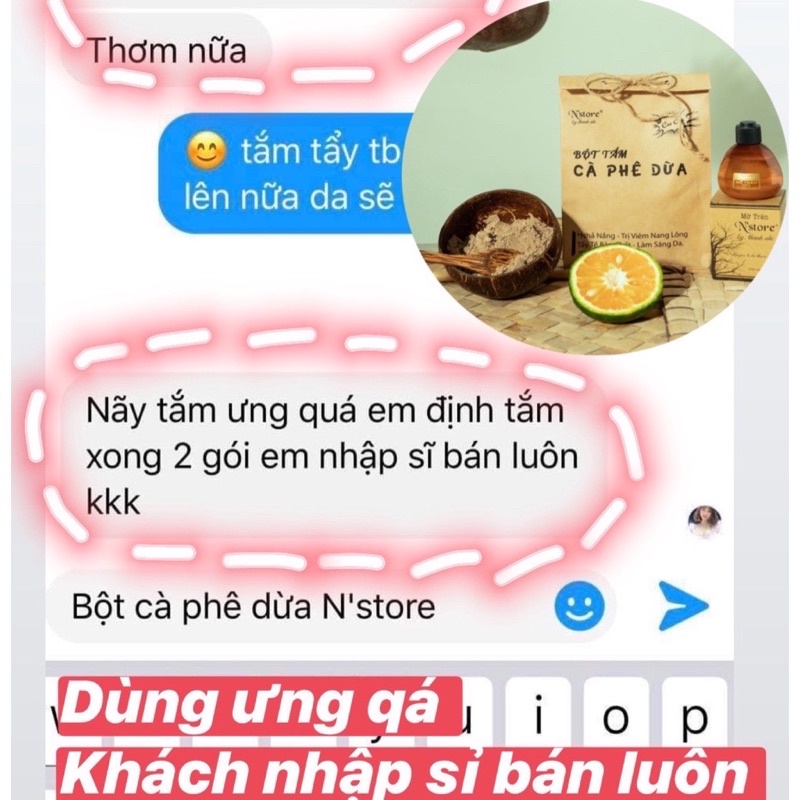 BỘT TẮM CÁM CÀ PHÊ DỪA NON NSTORE TÂY TẾ BÀO CHẾT