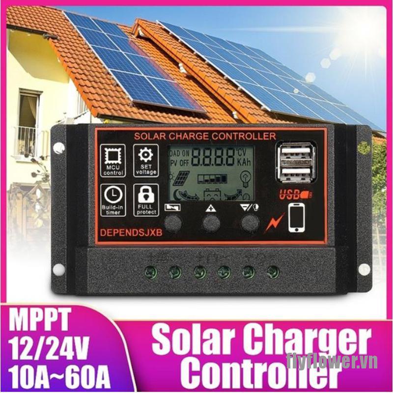 Tấm Sạc Năng Lượng Mặt Trời 10a-60a Mpt 12v / 24v Chất Lượng Cao