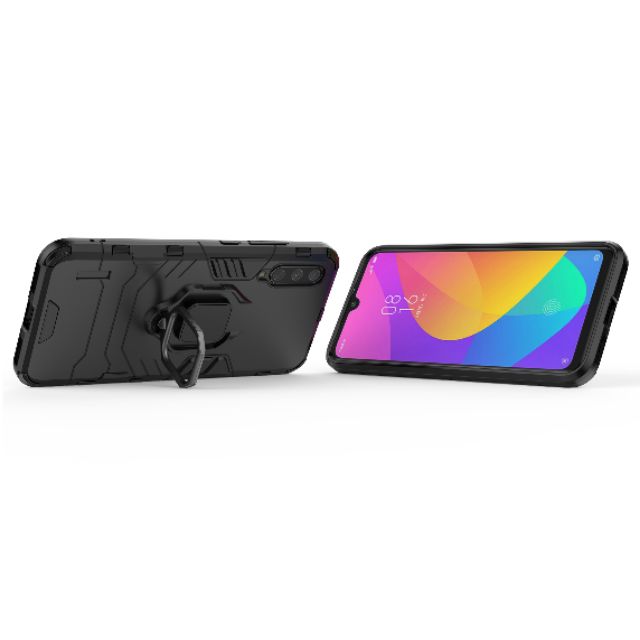 Ốp lưng Xiaomi Mi CC9 / Mi 9 Lite chống sốc Iron Man Iring cao cấp giá đỡ xem phim