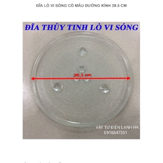 Đĩa thủy tinh đựng đồ ăn lò vi sóng các cỡ 24.5 - 25.5 - 27 - 28.5 - 31.5 cm lvs