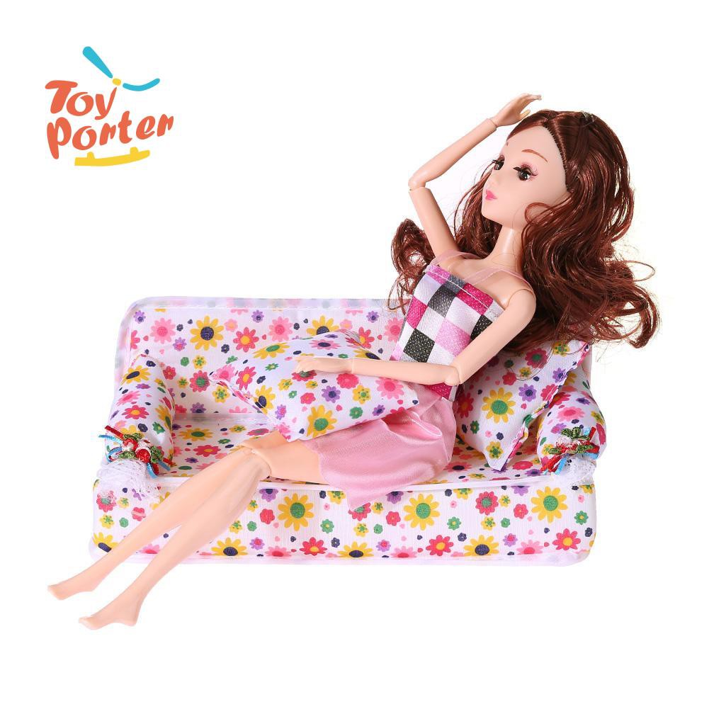 BA Plastic Baby Doll Toys Sponge Floral Printed Kids Toys Doll Accessories