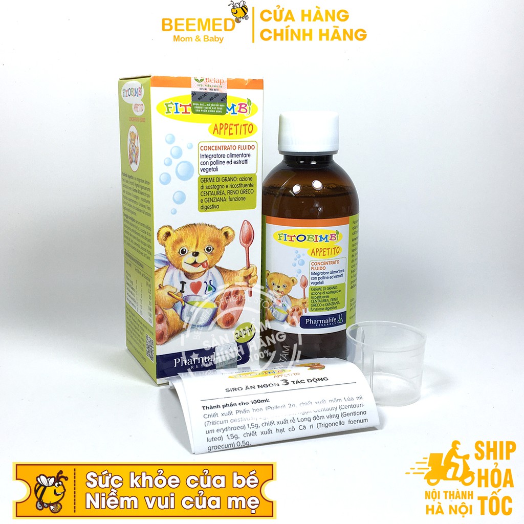 Appetito Bimbi - Siro ăn ngon cho bé Appetito Bimbi của Fitobimbi - Nhập khẩu từ Ý, giúp trẻ ăn ngon miệng