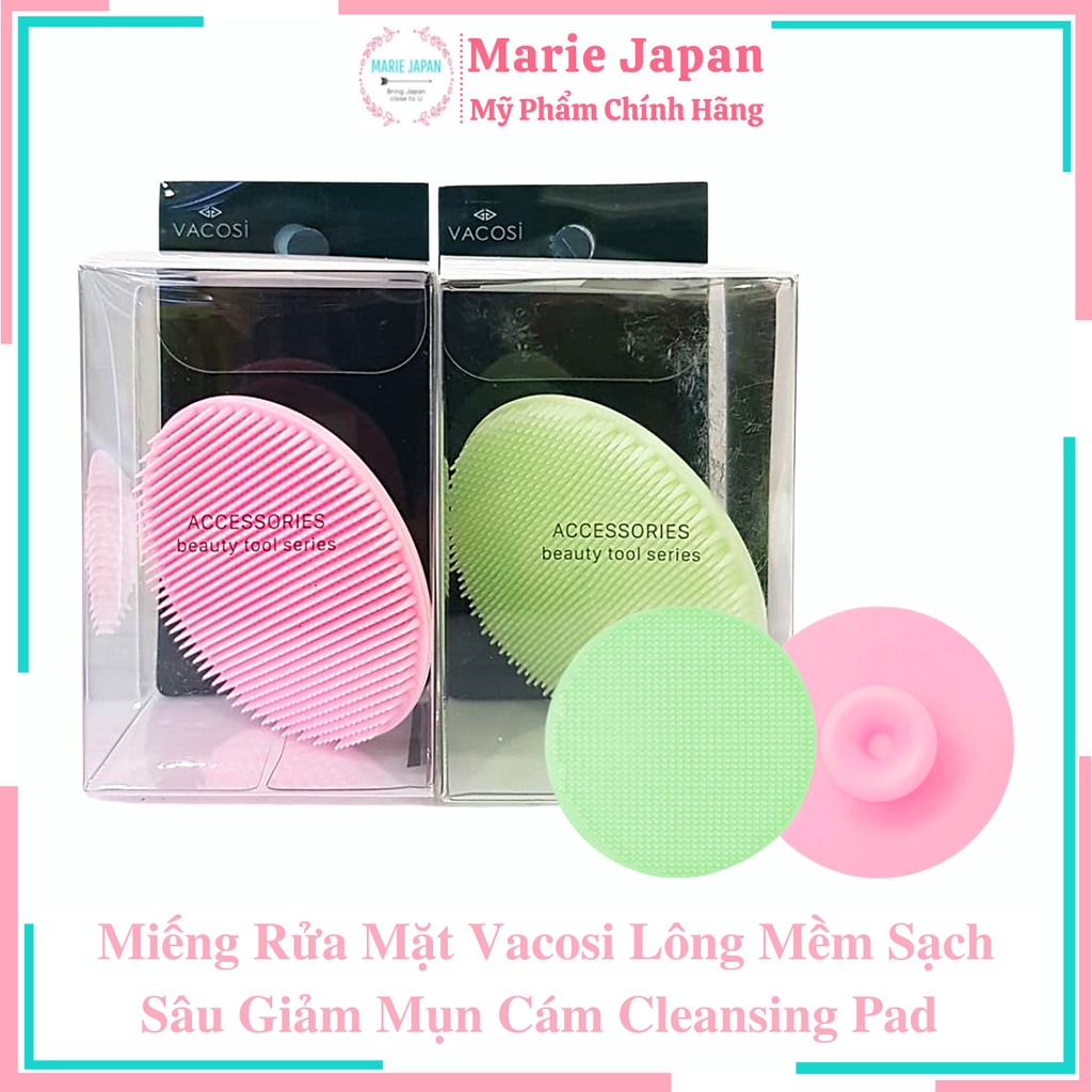 Miếng Rửa Mặt Vacosi Lông Mềm Sạch Sâu Giảm Mụn Cám Cleansing Pad