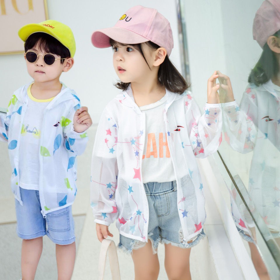 🔥🔥Áo Khoác Chống Nắng Bằng Lụa Siêu Mỏng Thoáng Khí Thời Trang Mùa Hè Cho Trẻ Em