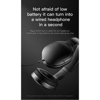 Tai nghe bluetooth trùm đầu baseus Encok D02 Pro