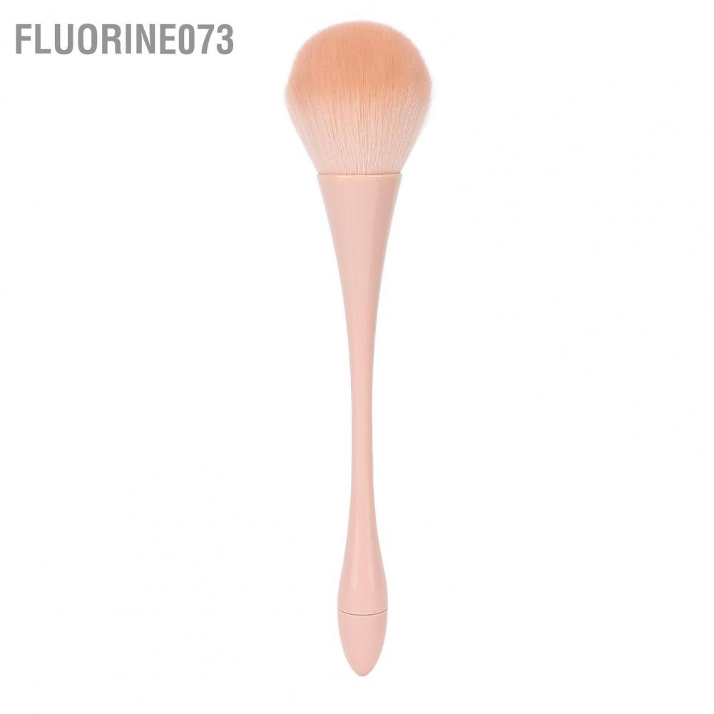 Fluorine073 Nail Art Dust Brush Soft Bristles Long Handle Powder Cleaning Blush Makeup for Salon Home