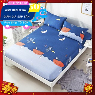 Sỉ ga trải giường 1m8 bọc đệm poly hàn mẫu mặt trăng