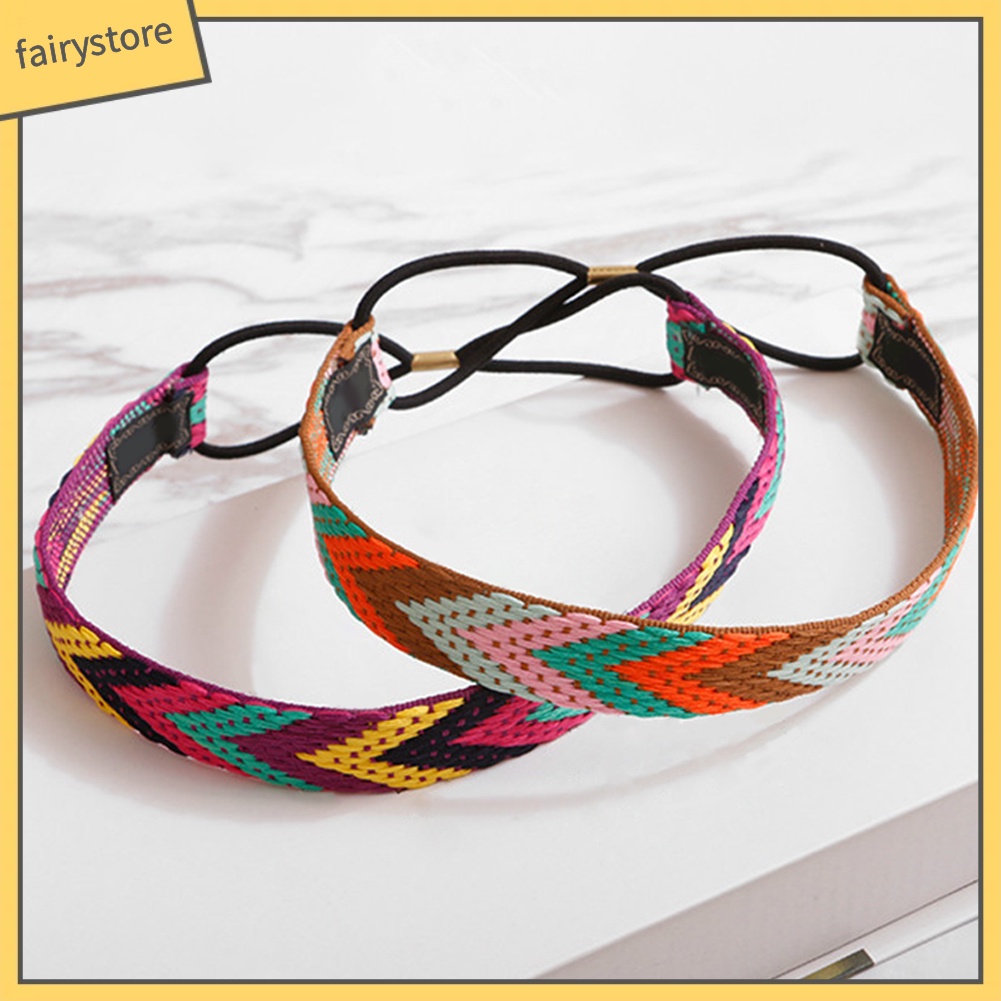 Băng Đô Bện Dây Co Giãn Phong Cách Boho Cho Nữ