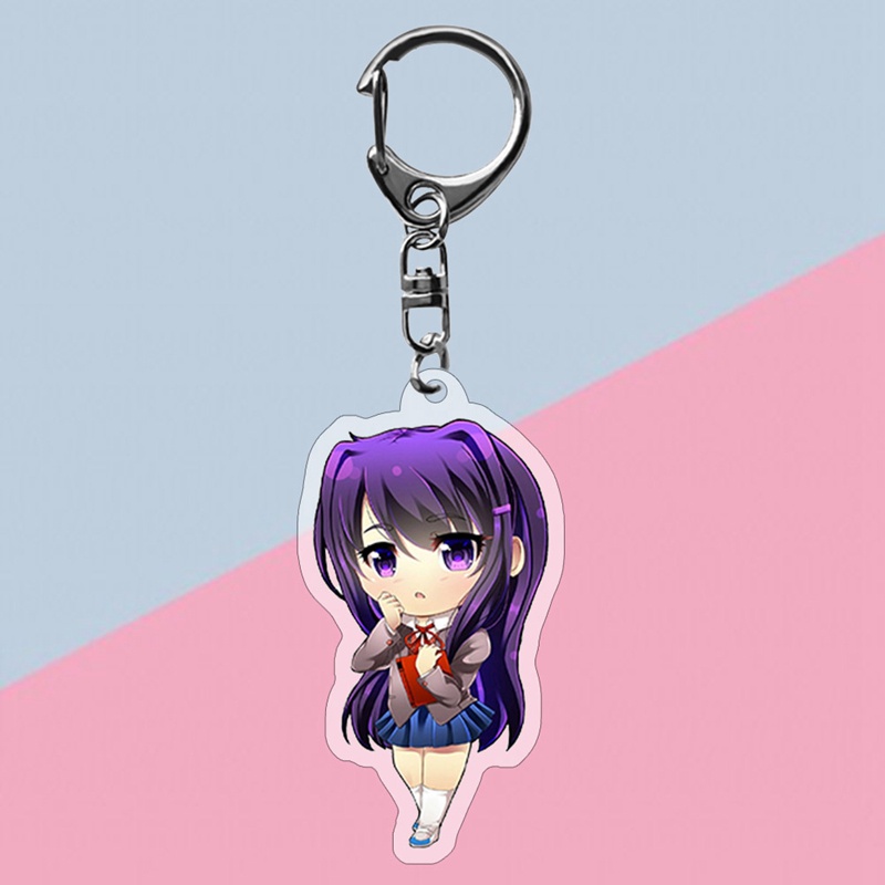 Móc Khóa Nhựa Acrylic Hóa Trang Nhân Vật Sayori Yuri Natsuki Monika