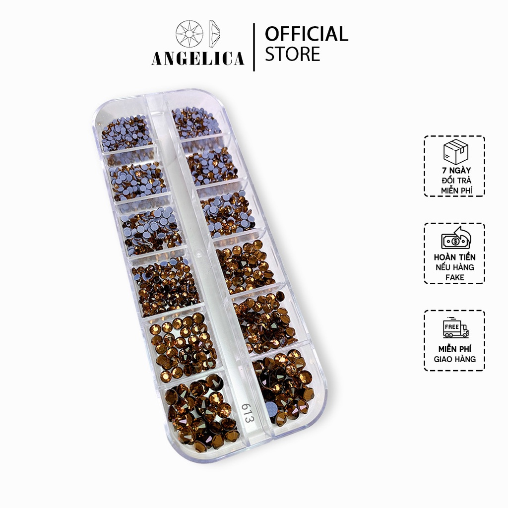 Đá Chân Lưới Nail 12 Khía Smoked Topad Đính Móng ANGELICA 613